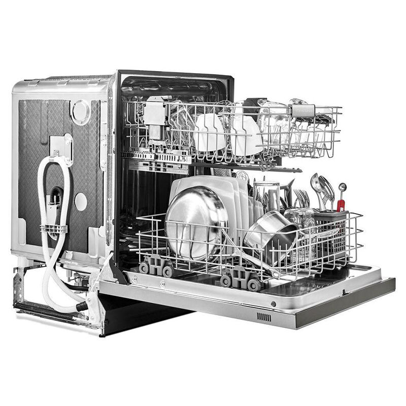 KitchenAid 24inch Dishwasher with 46 dBA Quiet Level, 5 Wash Cycles & Front  Controls - Stainless Steel