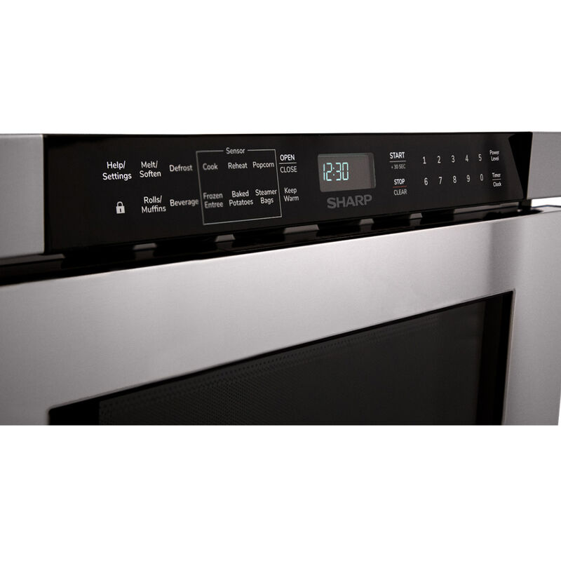 Sharp 24 in. 1.2 cu. ft. Microwave Drawer with 11 Power Levels & Sensor Cooking Controls - Stainless Steel, , hires
