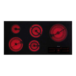 Miele 42 in. Electric Cooktop with 5 Smoothtop Burners - Black, , hires