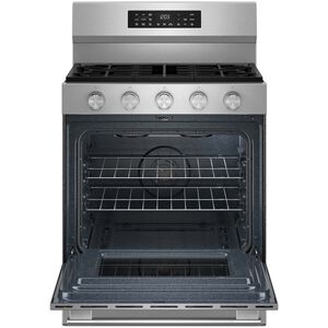 KitchenAid 30 in. 5.0 cu. ft. Smart Air-Fry True European Convection Gas Range with 5 Sealed Burners - Stainless Steel with PrintShield Finish, , hires