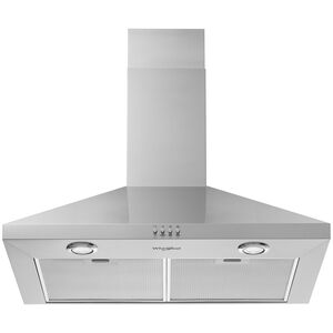 Whirlpool 30 in. Convertible Chimney Style Range Hood with 300 CFM, 3 Fan Speeds & 2 LED Lights - Stainless Steel, , hires