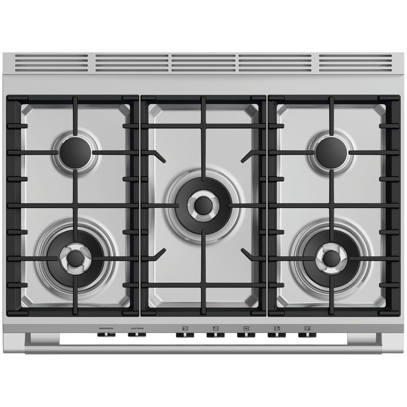 Fisher & Paykel Series 7 36 in. 4.9 cu. ft. Standard Convection Gas Range with 5 Sealed Burners - Red, , hires