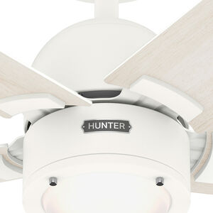 Hunter 52 in. Erling Energy Star Ceiling Fan with LED Light Kit & Handheld Remote - Fresh White, Fresh White, hires