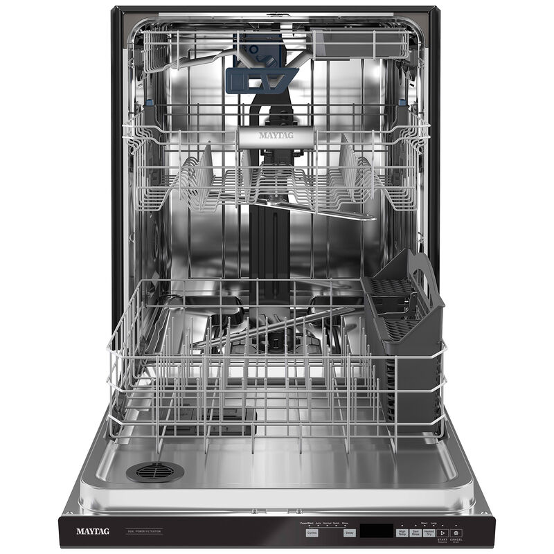 Maytag 24 in. Front Control Dishwasher with 50 dBa Sound Level & Pocket - White, White, hires