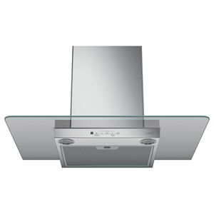 Cafe 30 in. Chimney Style Range Hood with 4 Speed Settings, 350 CFM, Convertible Venting & 2 Halogen Lights - Stainless Steel, , hires