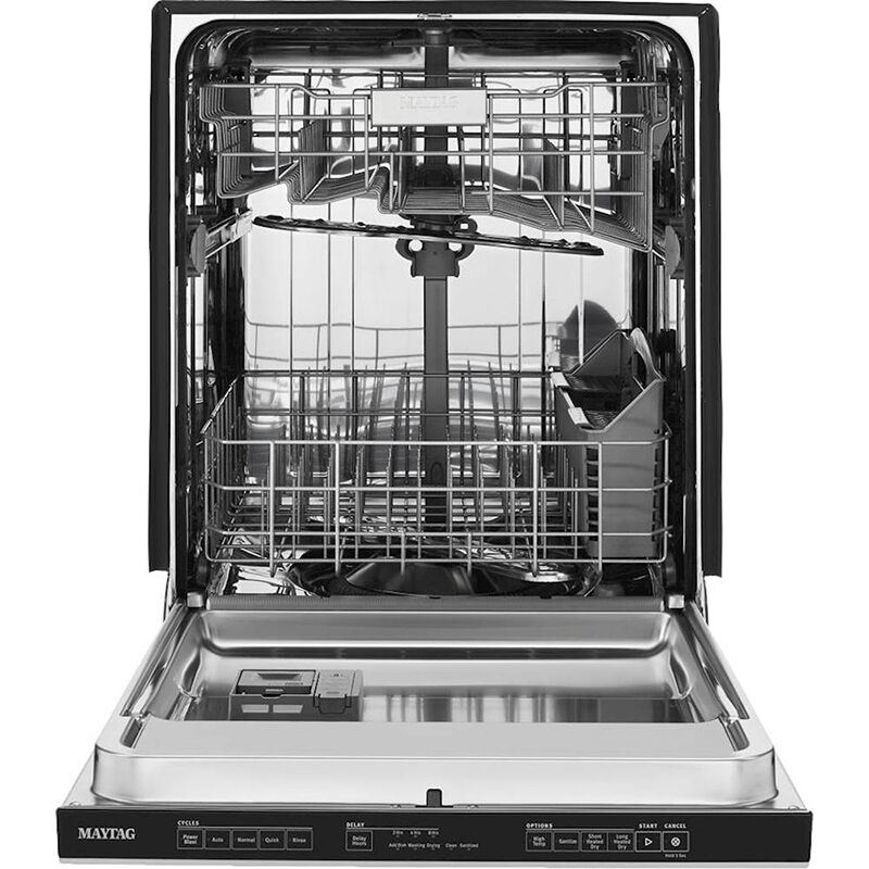 Maytag 24 in. Built-In Dishwasher with Top Control, 50 dBA Sound Level, 14 Place Settings, 5 Wash Cycles & Sanitize Cycle - Stainless Steel with PrintShield Finish, , hires