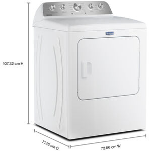 Maytag Pet Pro 29 in. 7.0 cu. ft. Gas Dryer with Sensor Dry & Steam Cycle - White, White, hires