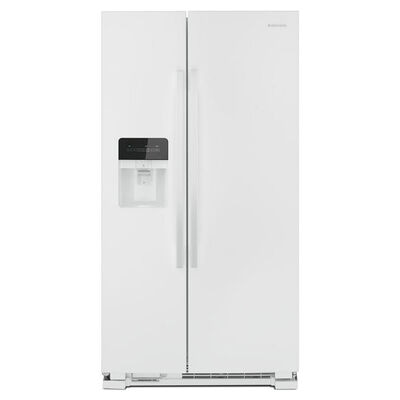 Amana 36 in. 24.6 cu. ft. Side-by-Side Refrigerator With External Ice & Water Dispenser - White | ASI2575GRW