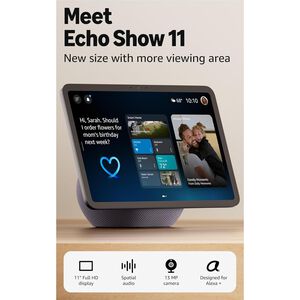 Amazon Echo Show 11, Vibrant Full-HD 11" display with more viewing area and spatial audio, designed for Alexa+ (Graphite), , hires