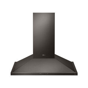 LG 36 in. Chimney Style Range Hood with 5 Speed Settings, 600 CFM, Ducted Venting & 1 LED Light - Black Stainless Steel, Black Stainless Steel, hires