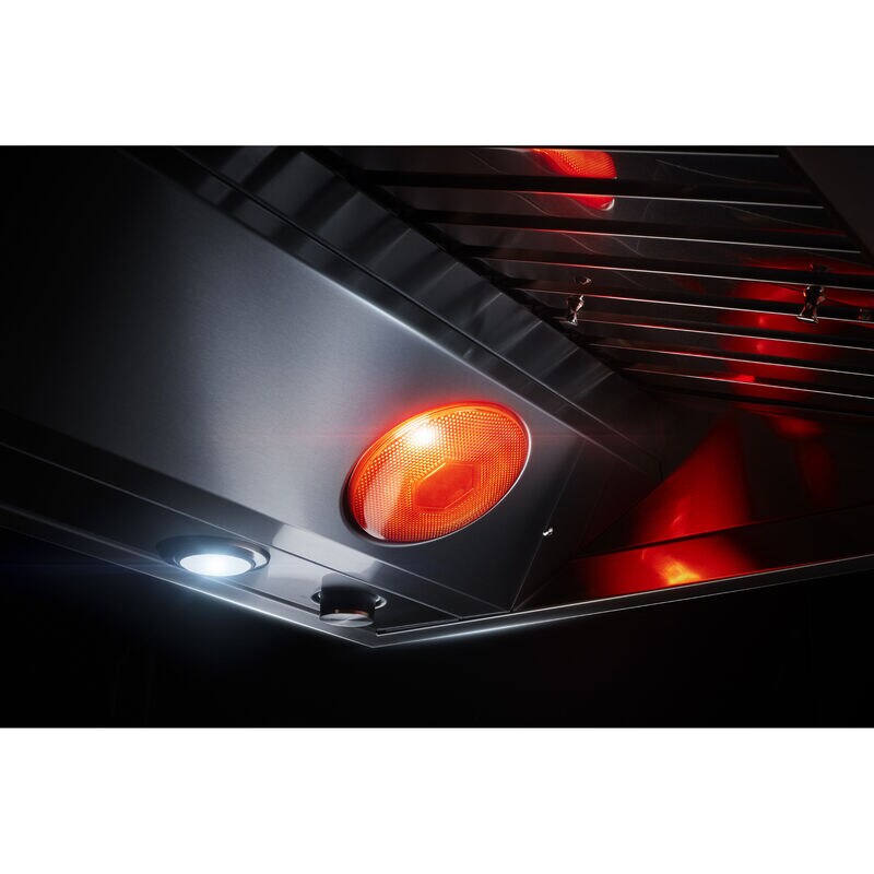 JennAir Pro-Style 48 in. Ducted Canopy Pro Style Style Range Hood with 1200 CFM, 4 Fan Speeds & 3 Halogen Lights - Stainless Steel, , hires