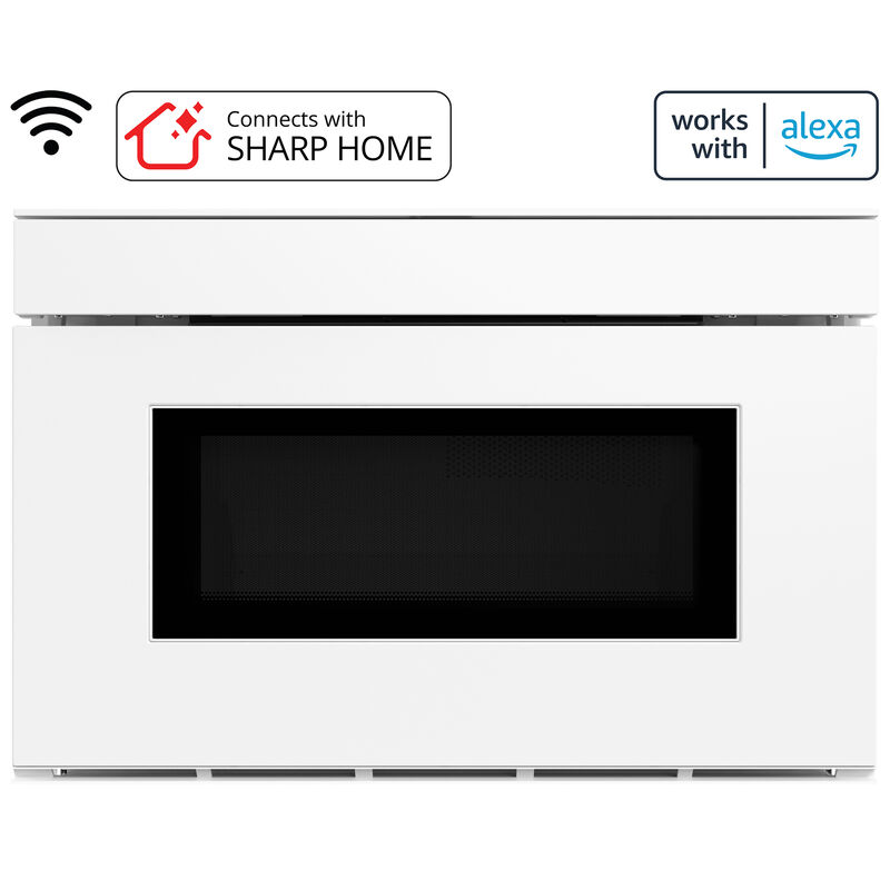 Sharp 24 in. 1.2 cu. ft. 950W Smart Drawer Microwave with Sensor Cooking - White, , hires