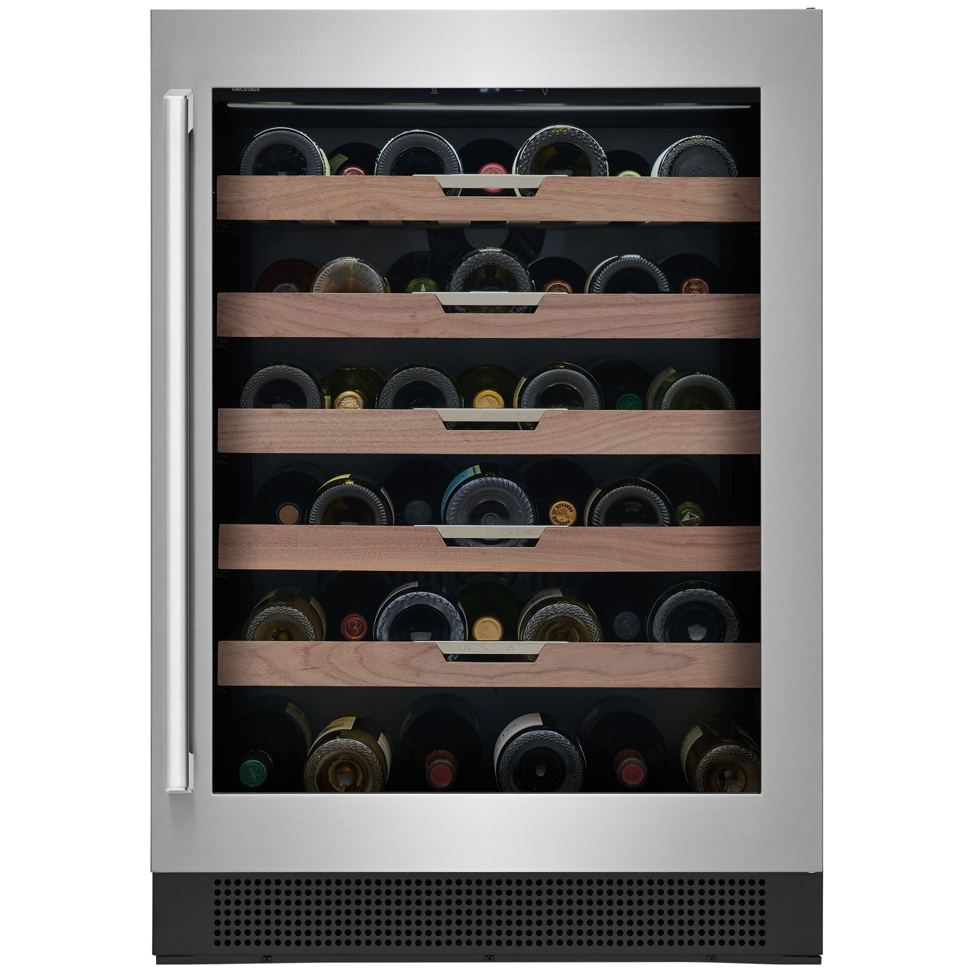 Electrolux 24 in. Freestanding Wine Cooler with Wood Racks, Single
