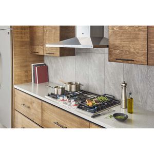 LG Studio 36 in. Smart Ducted Chimney Style Range Hood with 600 CFM, 5 Fan Speeds & 1 LED Light - Stainless Steel, , hires