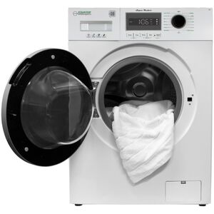 Equator Compact 24 in. 1.57 cu. ft. Stackable Front Load Washer with Pet & Sanitize Cycle - White, , hires