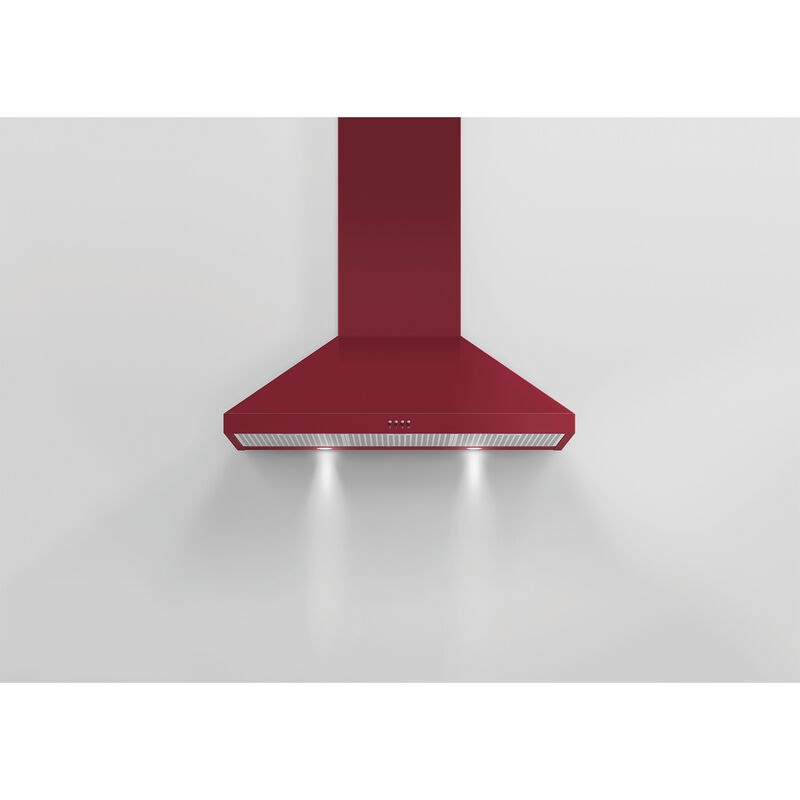 Fisher & Paykel Series 7 36 in. Convertible Chimney Style Range Hood with 600 CFM, 3 Fan Speeds & 2 LED Lights - Red, , hires