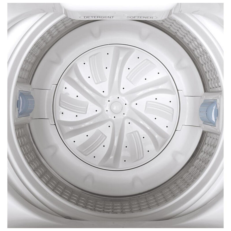 GE Space-Saving 24 in. 2.8 cu. ft. Stationary Washer with Stainless Steel Basket - White, , hires