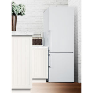 Summit Thin Line Series 28 in. 16.8 cu. ft. Counter Depth Bottom Freezer Refrigerator - White, , hires