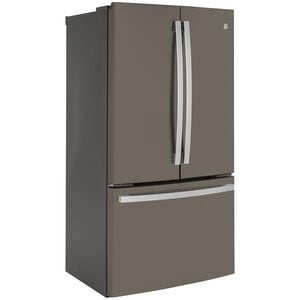 GE 36 in. 23.1 cu. ft. Counter Depth French Door Refrigerator with Ice Maker - Fingerprint Resistant Slate, Slate, hires