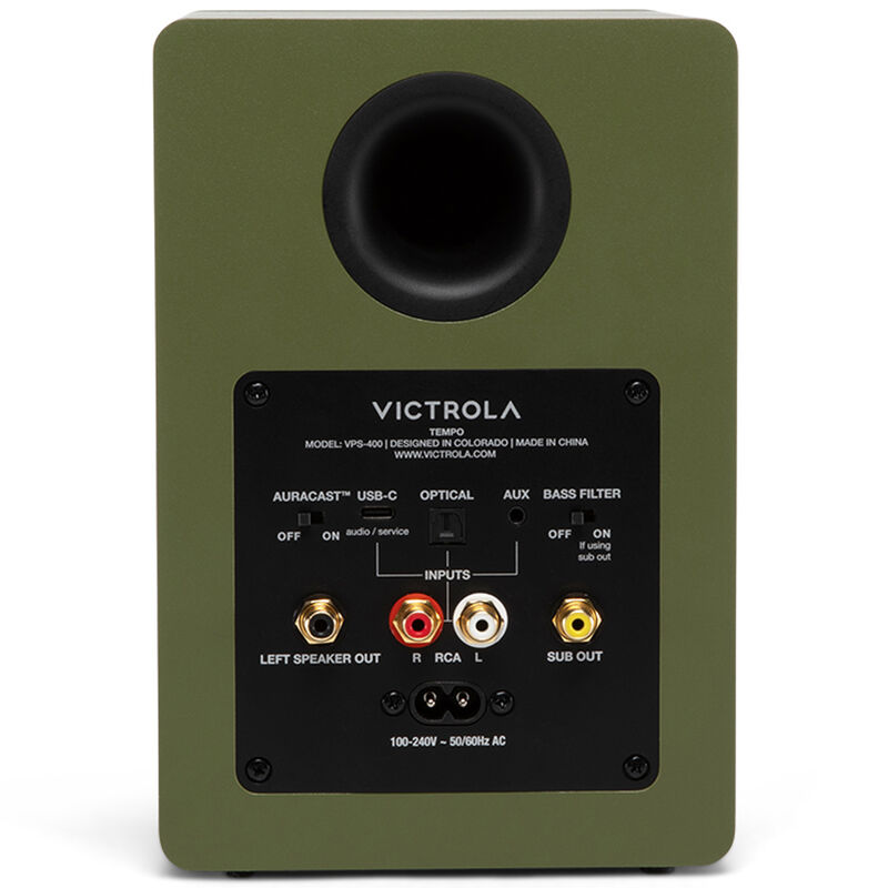 Victrola Tempo Bluetooth Bookshelf Speakers - Green, , hires