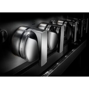 JennAir Noir Series 36 in. 5.1 cu. ft. Smart True European Convection Dual Fuel Range with 4 Sealed Burners & Grill - Stainless Steel, , hires