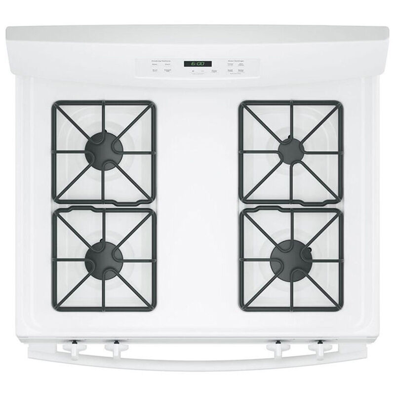 GE 30 in. 4.8 cu. ft. Gas Range with 4 Sealed Burners - White, White, hires