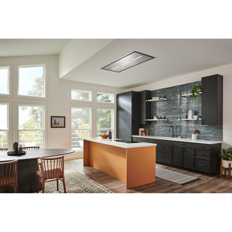 Best HBC1 SERIES 63 in. Ducted Ceiling Style Range Hood with 4 Fan Speeds & 3 LED Lights - Stainless Steel, , hires