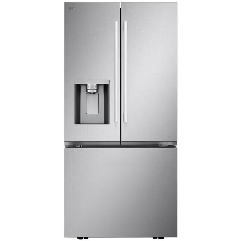 LG 33 in. 24.5 cu. ft. Smart French Door Refrigerator with Ice & Water Dispenser - PrintProof Stainless Steel, PrintProof Stainless Steel, hires