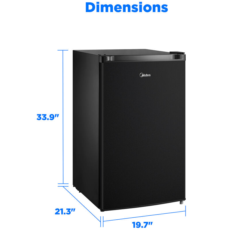 Midea 20 in. 4.4 cu. ft. Mini Fridge - Black, Black, hires