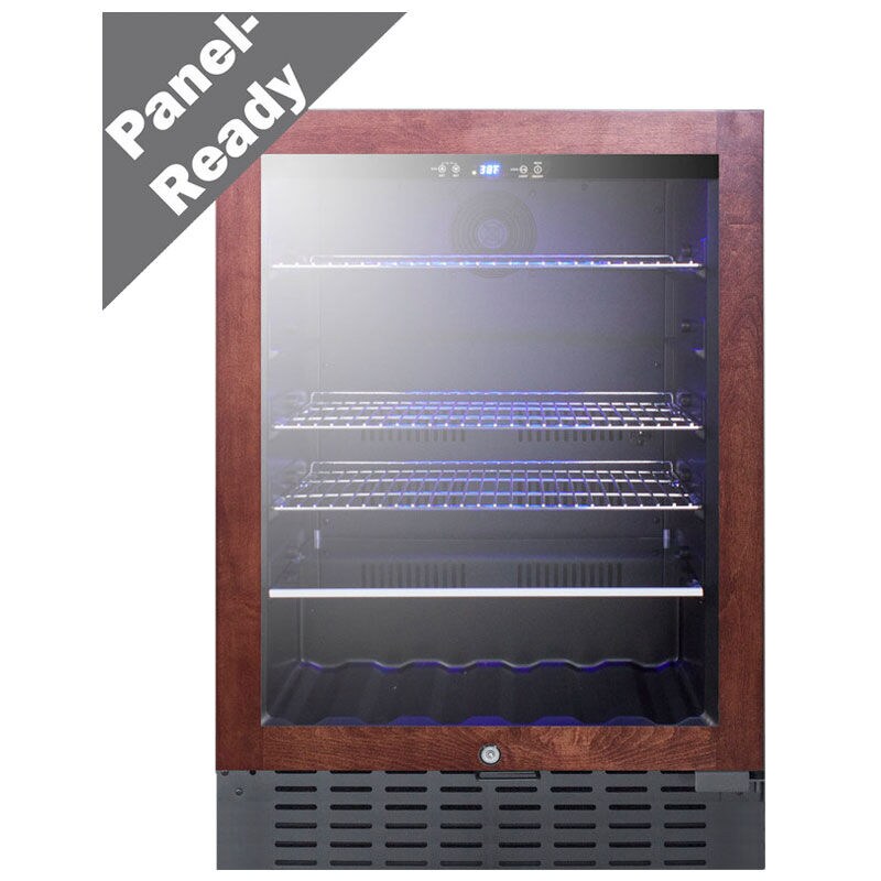 Summit Commercial 24 in. Built-In/Freestanding 4.2 cu. ft. Compact Beverage Center with Adjustable Shelves & Digital Control - Custom Panel Ready, , hires