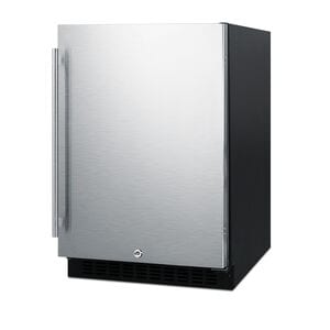 Summit 24 in. 4.8 cu. ft. Undercounter Refrigerator - Stainless Steel with Black Cabinet, , hires