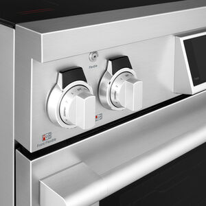 SKS 36 in. 6.3 cu. ft. Smart Air-Fry Standard Convection Steam Electric Range with 5 Induction Burners - Stainless Steel, , hires