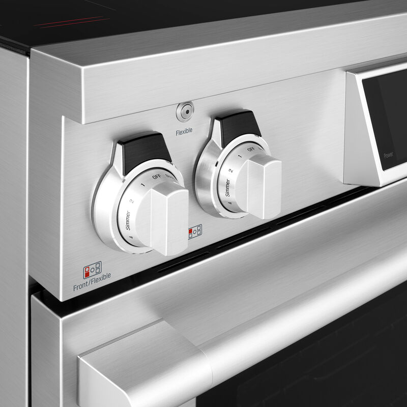 SKS 36 in. 6.3 cu. ft. Smart Air-Fry Standard Convection Steam Electric Range with 5 Induction Burners - Stainless Steel, , hires