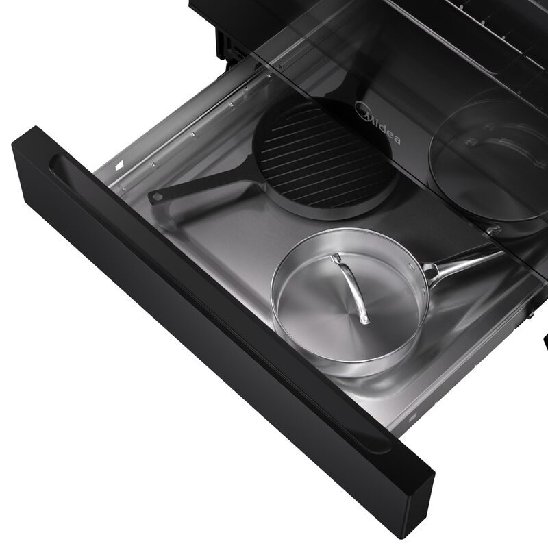 Midea 30 in. 6.3 cu. ft. Electric Range with Radiant Burners - Black, Black, hires