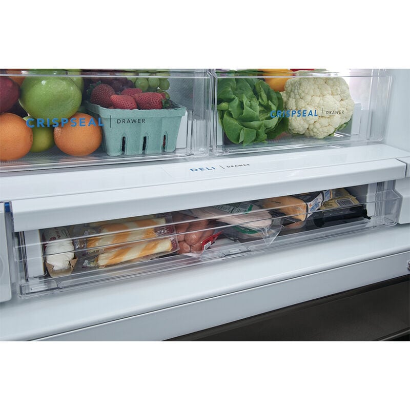Frigidaire 36 in. 27.8 cu. ft. French Door Refrigerator with Ice & Water Dispenser - Black Stainless, Black Stainless, hires
