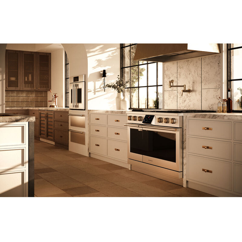 Monogram Statement Series 30 in. 5 cu. ft. Smart Electric Single Wall Oven with True European Convection - Stainless Steel, , hires