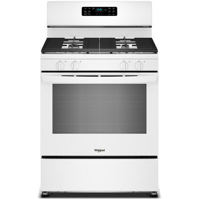 Whirlpool 30 in. 5.1 cu. ft. Gas Range with 4 Sealed Burners - White | WFGS3030RW