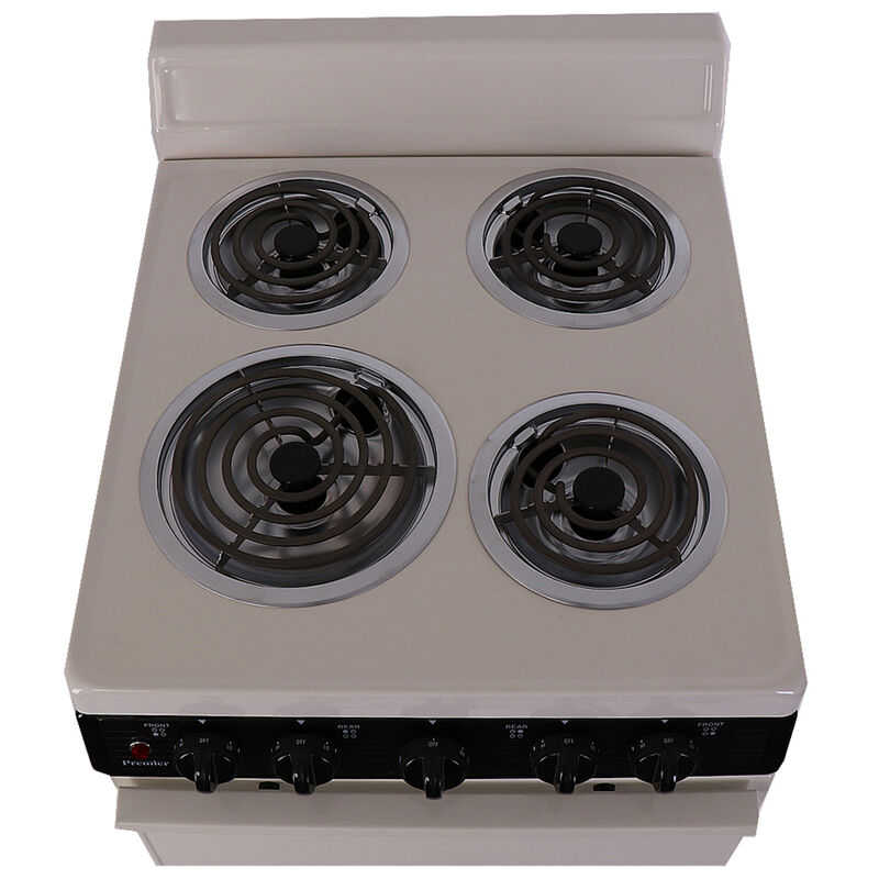 Premier 20 in. 2.4 cu. ft. Electric Range with Coil Burners - Bisque, Bisque, hires