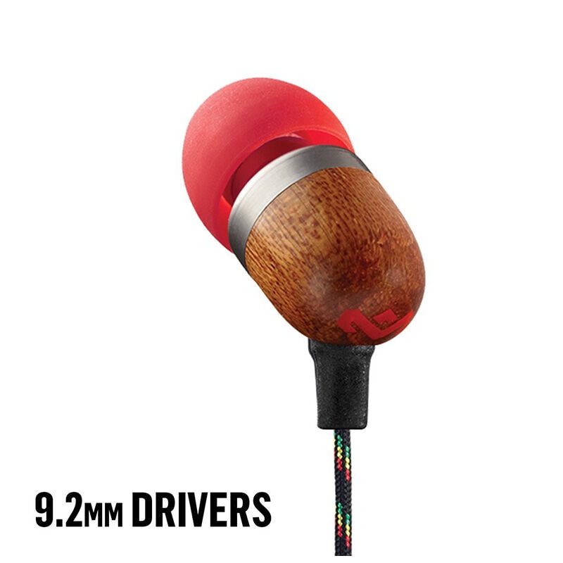 House of Marley Smile Jamaica In-Ear Wired Headphones - Fire, Red, hires