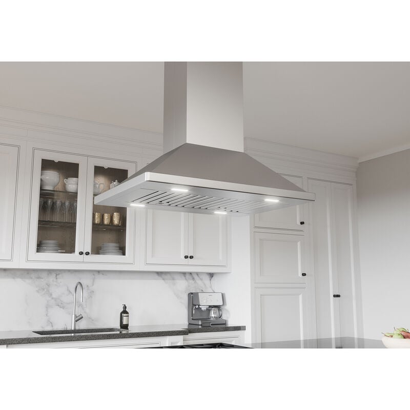 Zephyr 36 in. Smart Convertible Chimney Style Range Hood with 700 CFM, 6 Fan Speeds & 4 LED Lights - Stainless Steel, , hires