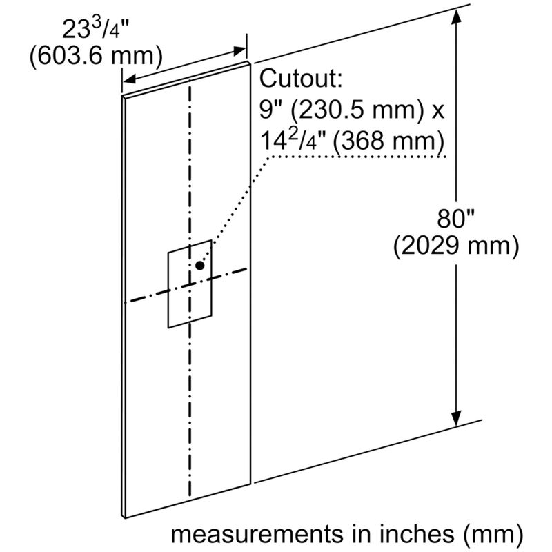 Thermador 24 in. Flat Door Panel with Dispenser - Stainless Steel, , hires