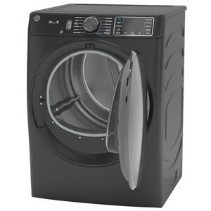 GE 28 in. 7.8 cu. ft. Smart Stackable Gas Dryer with Sensor Dry, Sanitize & Steam Cycle - Carbon Graphite, Carbon Graphite, hires