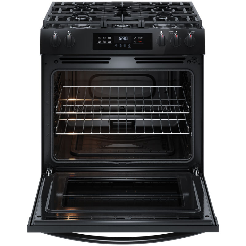 Frigidaire 30 in. 5.1 cu. ft. Slide-In Gas Range with 5 Sealed Burners - Black, , hires
