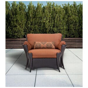 Hanover Strathmere Allure 2-Piece Patio Furniture Seating Set with Ottoman - Russet Brown, , hires