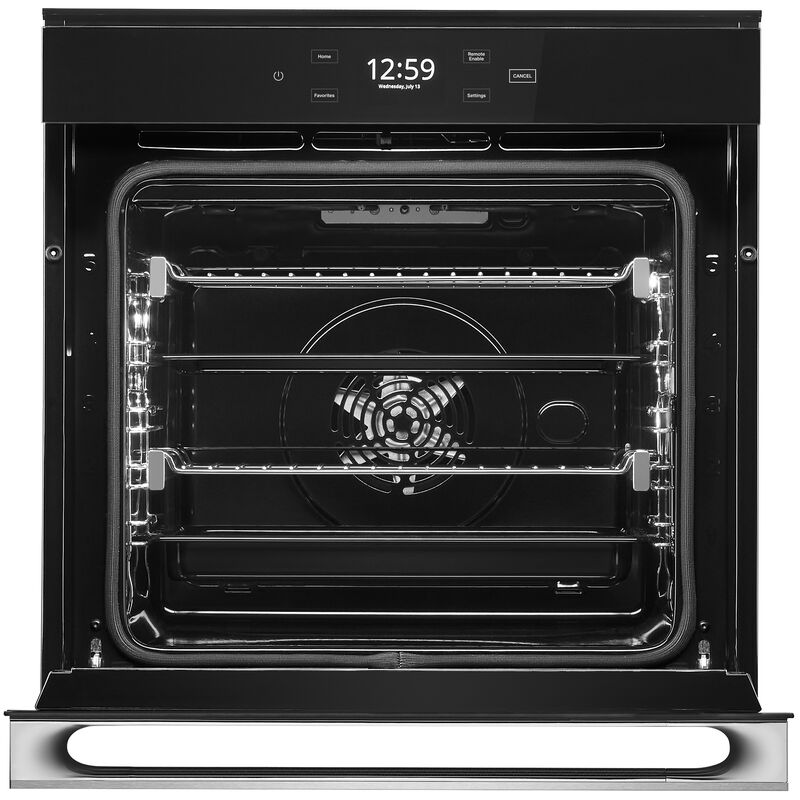 JennAir Noir 24 in. 2.6 cu. ft. Smart Electric Single Wall Oven with True European Convection - Floating Glass Black, , hires