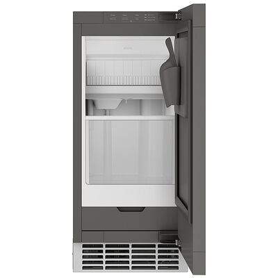 GE 15 in. Ice Maker with 26 Lbs. Ice Storage Capacity, Clear Ice Technology & Digital Control - Custom Panel Ready | UCC15NPRII