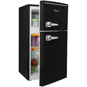 Avanti 18 in. 3 cu. ft. Mini Fridge with Top Freezer - Black, Black, hires