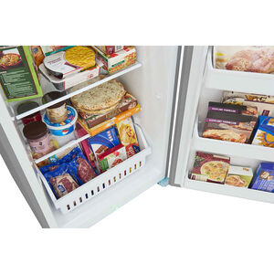 Frigidaire 28 in. 13.0 cu. ft. Garage-Ready Frost Free Upright Freezer with Adjustable Shelves - Fingerprint Resistant Stainless Look, Fingerprint Resistant Stainless, hires