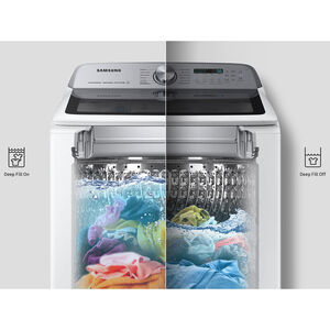 Samsung 27 in. 5.1 cu. ft. Smart Top Load Washer with ActiveWave Agitator & Super Speed Wash - White, , hires