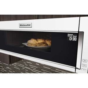KitchenAid 30" 1.1 Cu. Ft. Over-the-Range Microwave with 10 Power Levels, 500 CFM & Sensor Cooking Controls - White, White, hires